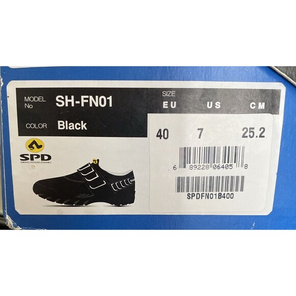 SHIMANO SPD SH FN01 Cycling Shoes US 7 EU 40  Black - Picture 1 of 13